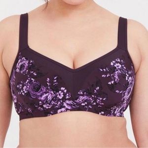 LIKE NEW TORRID ACTIVE “Mid Impact” UNDERWIRE BRA. Sz 40DD. Purple. EXCELLENT!